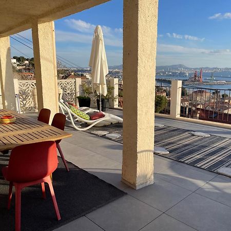 Superbe Terrasse Avec Vue Panoramique Sur La Mer Marseille Ngoại thất bức ảnh