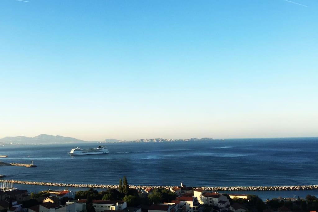 Superbe Terrasse Avec Vue Panoramique Sur La Mer Marseille Ngoại thất bức ảnh